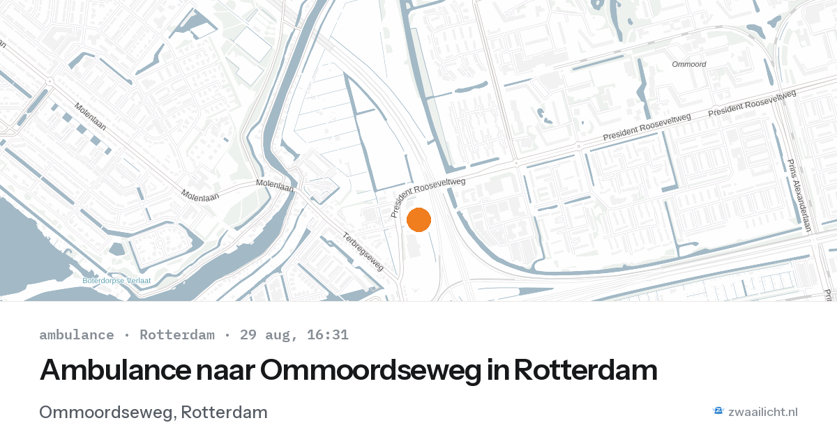 Ambulance naar Ommoordseweg in Rotterdam — 29 aug 2026