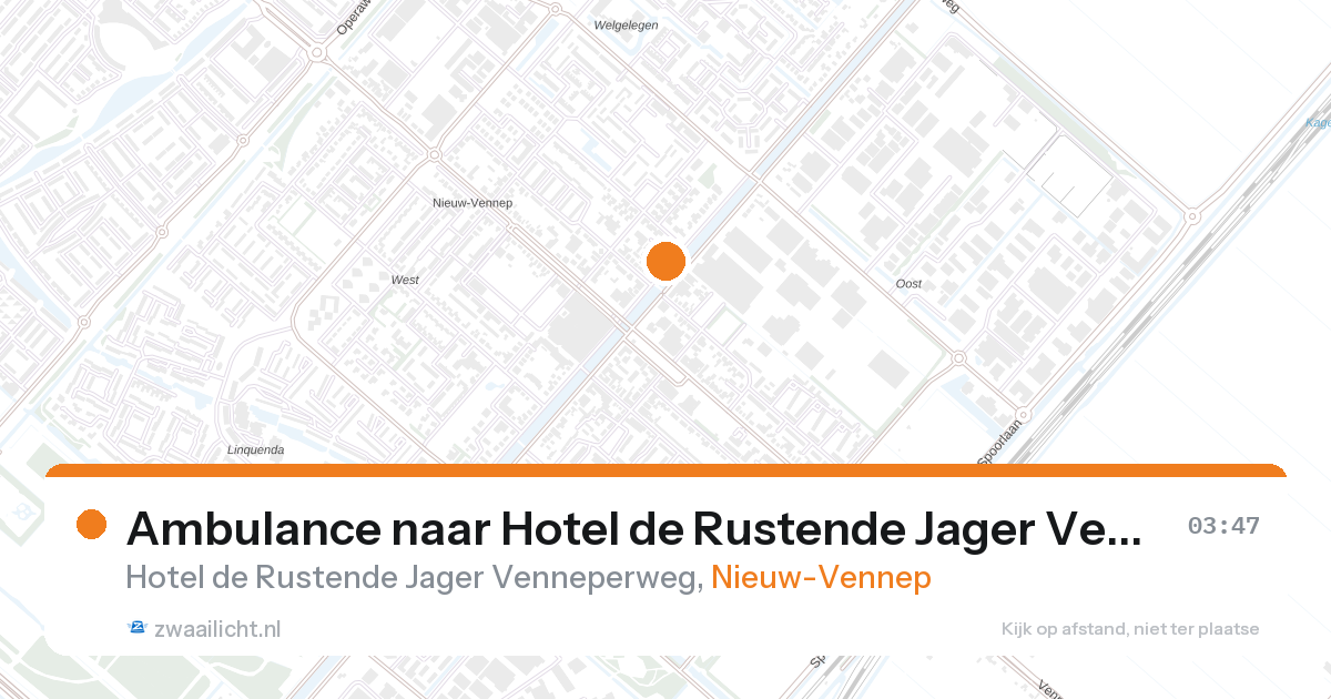 Ambulance naar Hotel de Rustende Jager Venneperweg in Nieuw-Vennep — 1 feb 2026