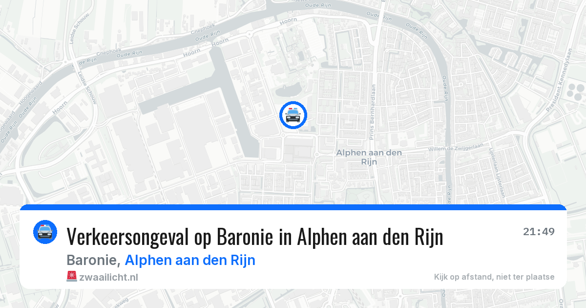 Verkeersongeval op Baronie in Alphen aan den Rijn — 15 mei 2026