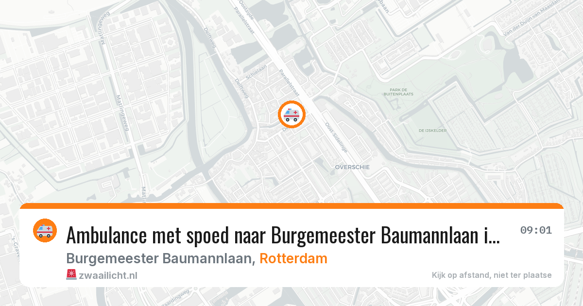 Ambulance met spoed naar Burgemeester Baumannlaan in Rotterdam — 12 apr 2026