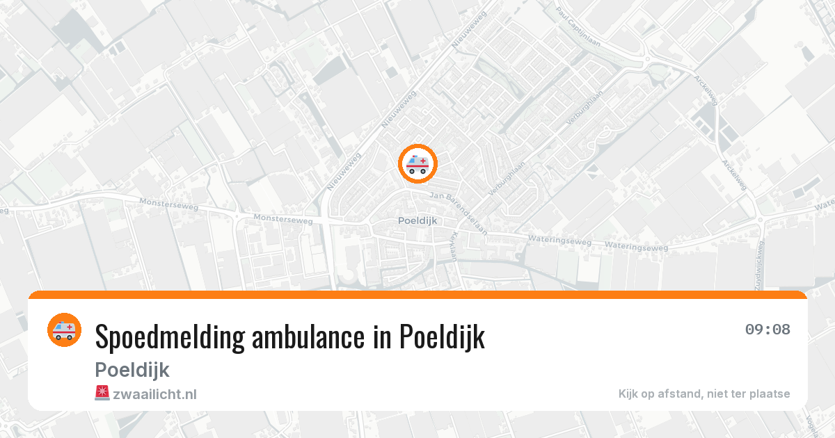 Spoedmelding ambulance in Poeldijk — 7 mrt 2026