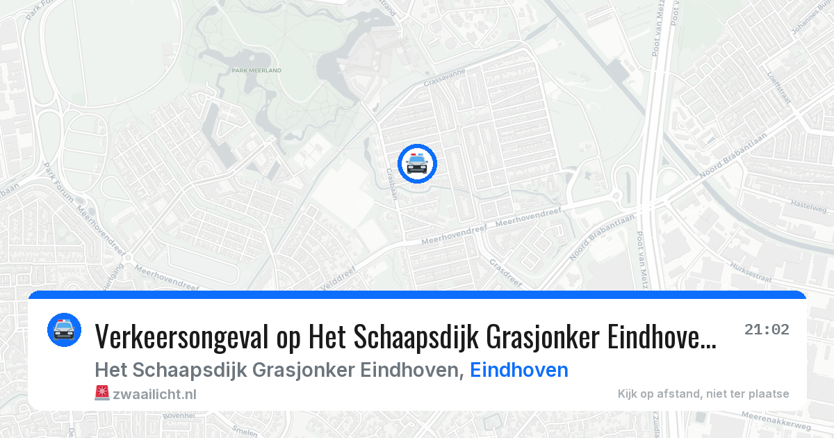 Verkeersongeval op Het Schaapsdijk Grasjonker Eindhoven in Eindhoven — 21 jul 2026