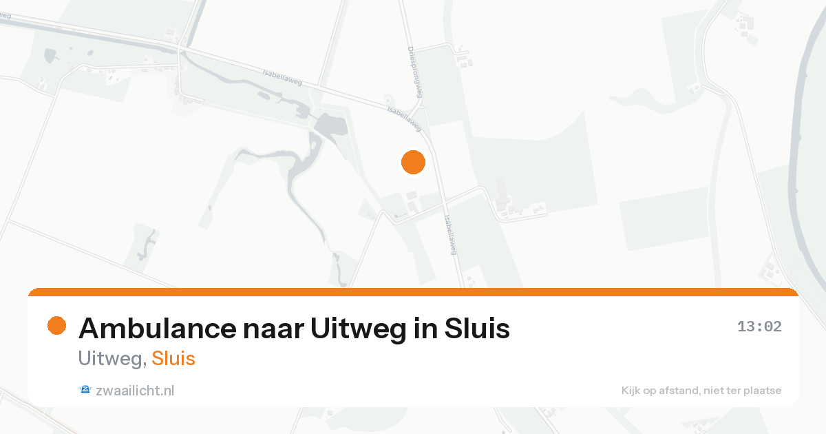 Ambulance naar Uitweg in Sluis — 12 aug 2026