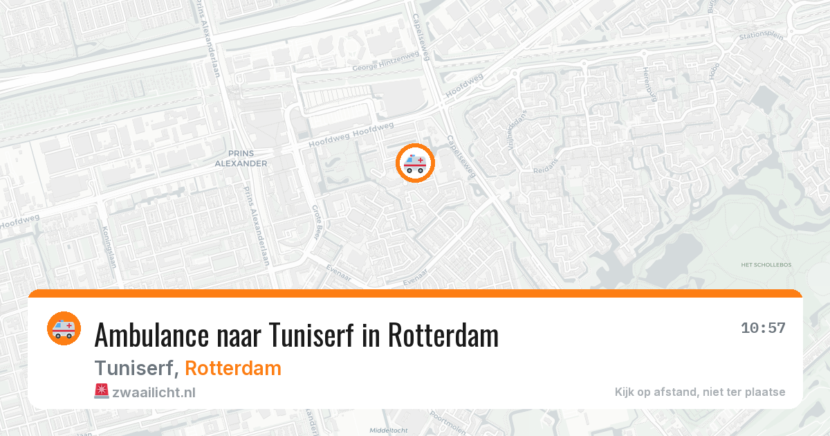 Ambulance naar Tuniserf in Rotterdam — 13 jul 2026