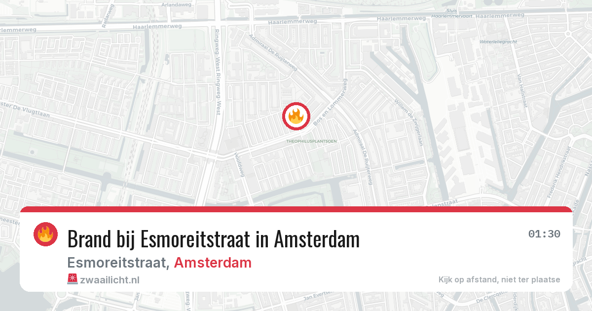 Brand bij Esmoreitstraat in Amsterdam — 11 apr 2026