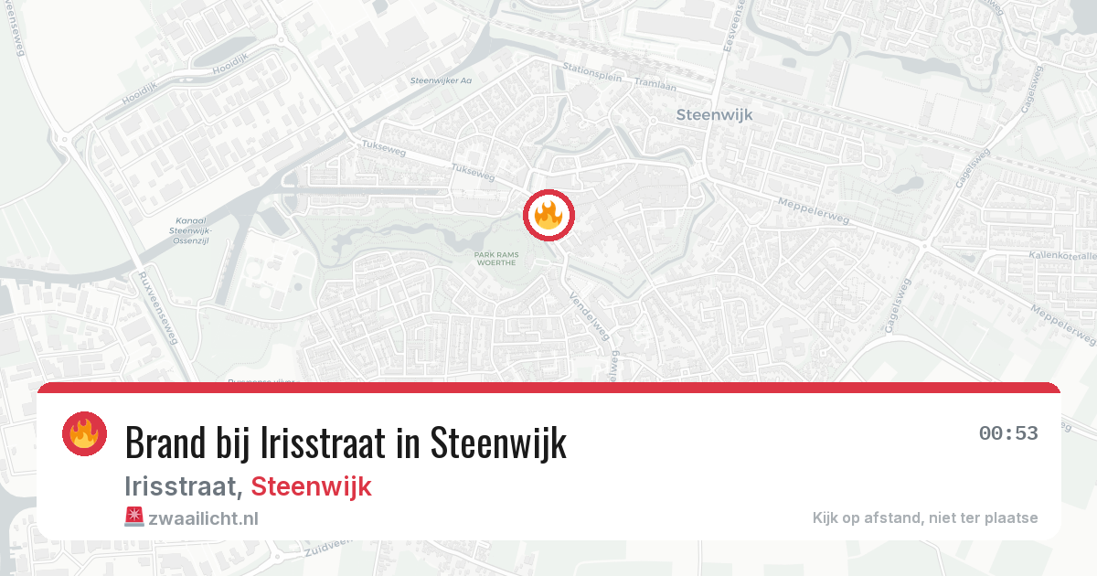 Brand bij Irisstraat in Steenwijk — 14 jun 2026
