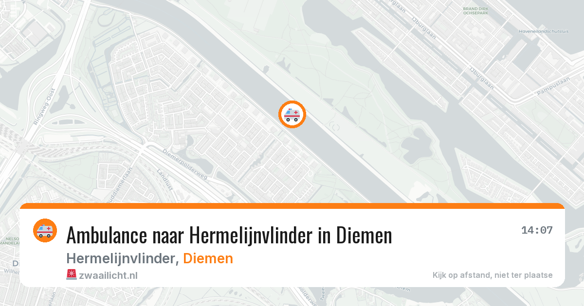 Ambulance naar Hermelijnvlinder in Diemen — 14 aug 2026