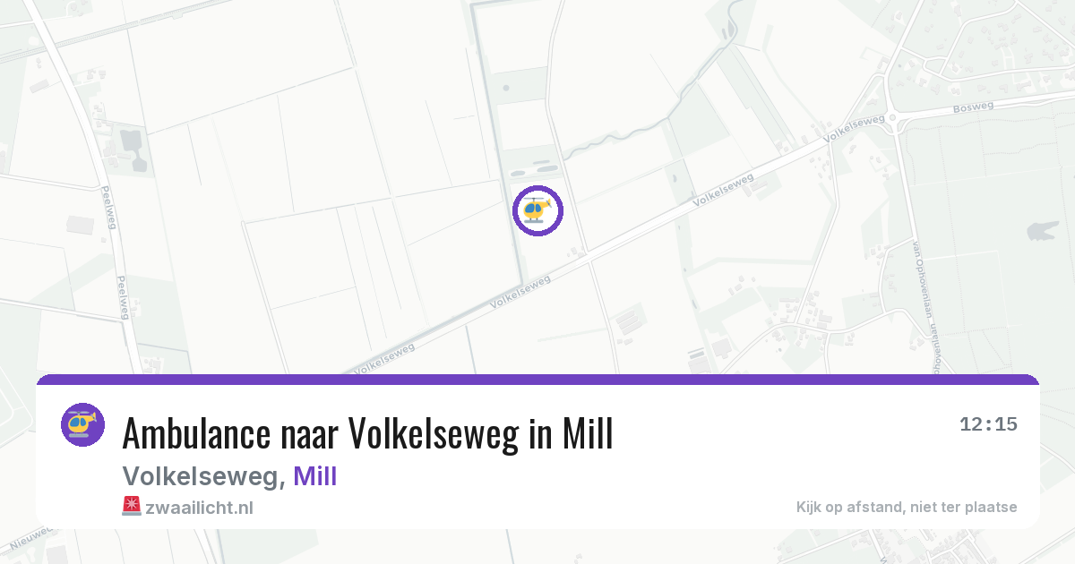 Ambulance naar Volkelseweg in Mill — 23 feb 2026