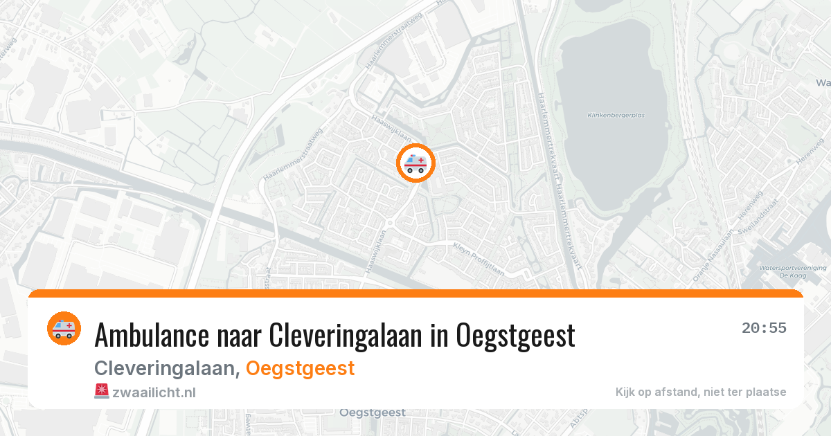 Ambulance naar Cleveringalaan in Oegstgeest — 11 aug 2026