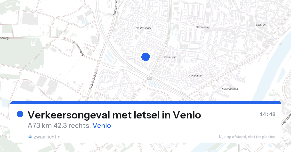 Verkeersongeval met letsel in Venlo — 12 aug 2026