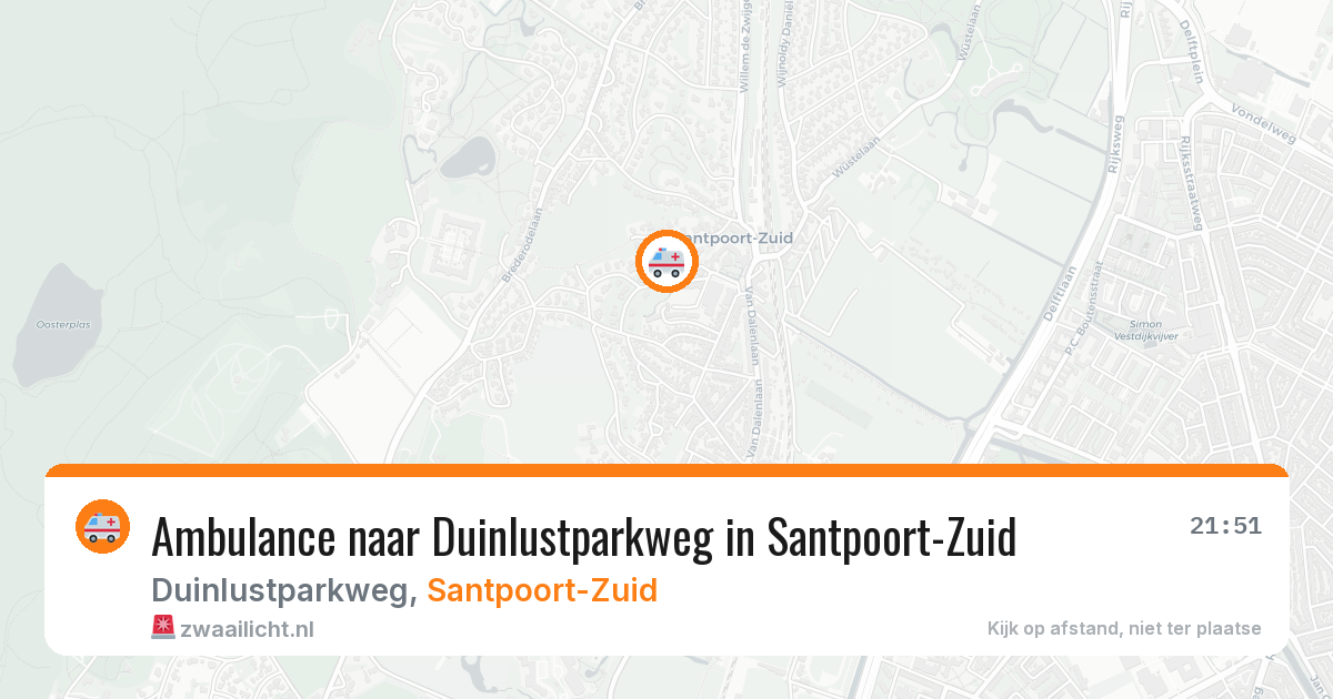 Ambulance naar Duinlustparkweg in Santpoort-Zuid — 14 jun 2026