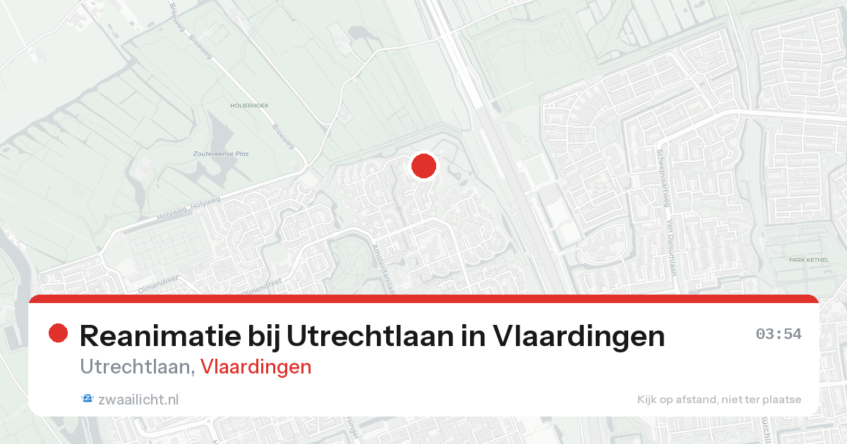 Reanimatie bij Utrechtlaan in Vlaardingen — 22 aug 2026