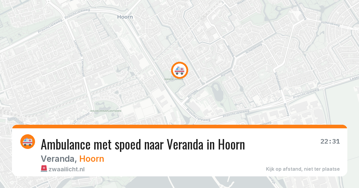 Ambulance met spoed naar Veranda in Hoorn — 26 mrt 2026