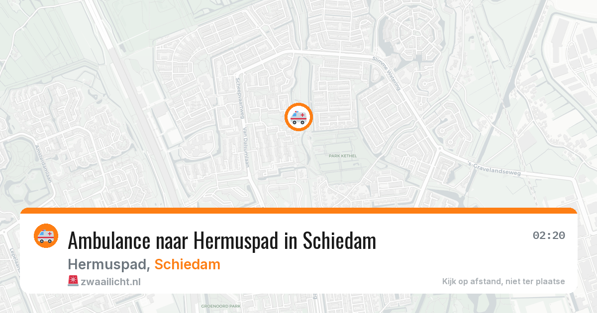 Ambulance naar Hermuspad in Schiedam — 10 mei 2026