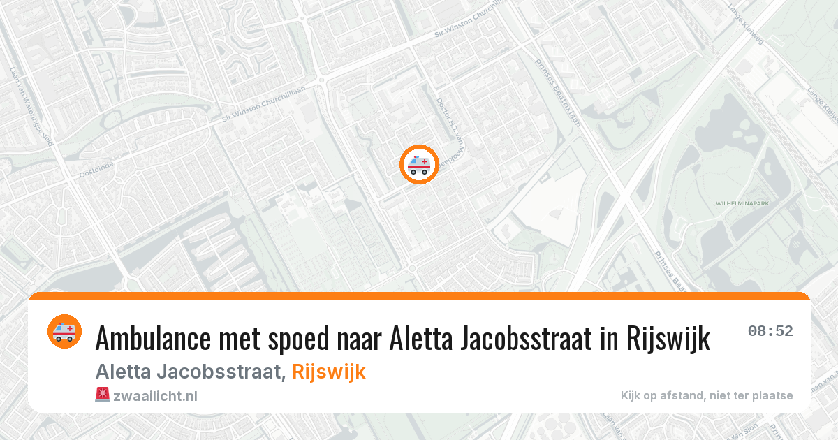 Ambulance met spoed naar Aletta Jacobsstraat in Rijswijk — 24 mrt 2026