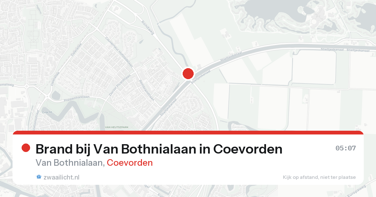 Brand bij Van Bothnialaan in Coevorden — 17 aug 2026