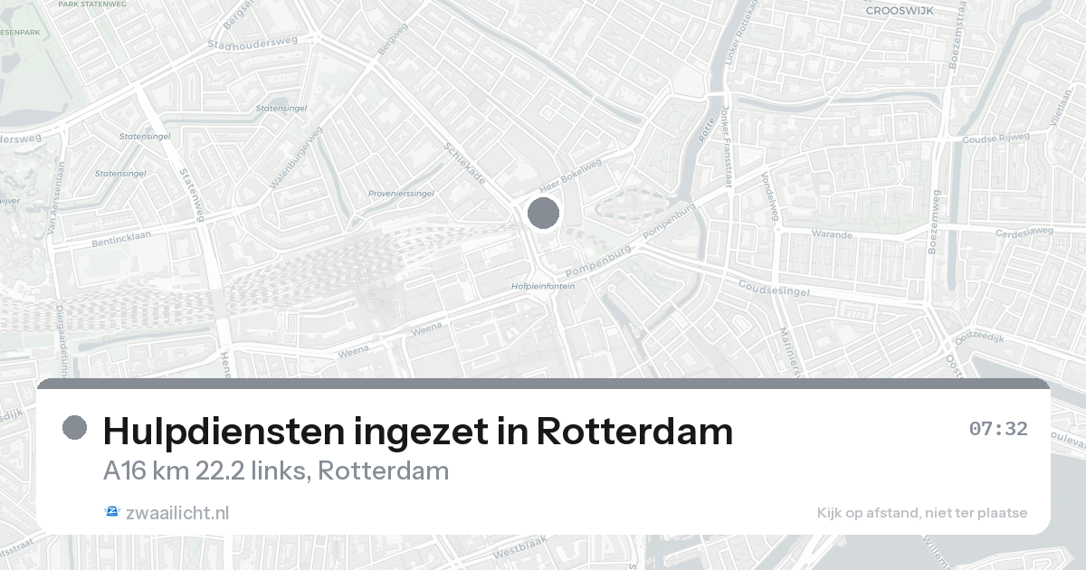 Hulpdiensten ingezet in Rotterdam — 8 feb 2026 | 🚨 Zwaailicht.nl