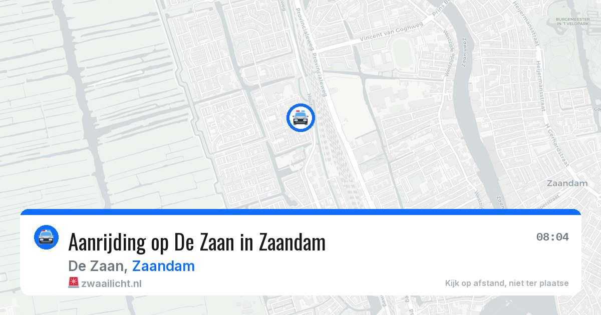 Aanrijding op De Zaan in Zaandam — 24 mrt 2026