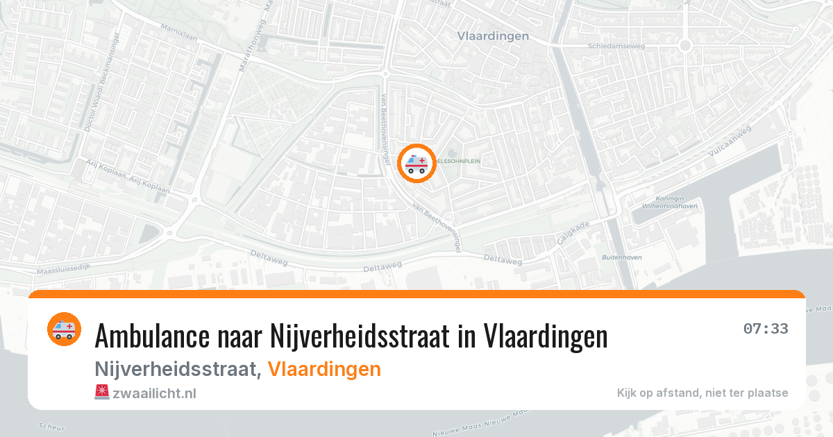 Ambulance naar Nijverheidsstraat in Vlaardingen — 17 jul 2026