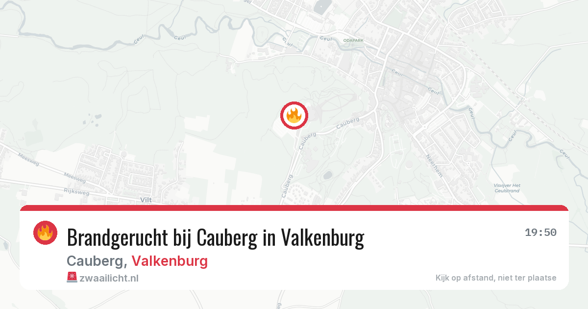 Brandgerucht bij Cauberg in Valkenburg — 31 mrt 2026