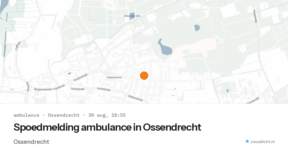 Spoedmelding ambulance in Ossendrecht — 30 aug 2026
