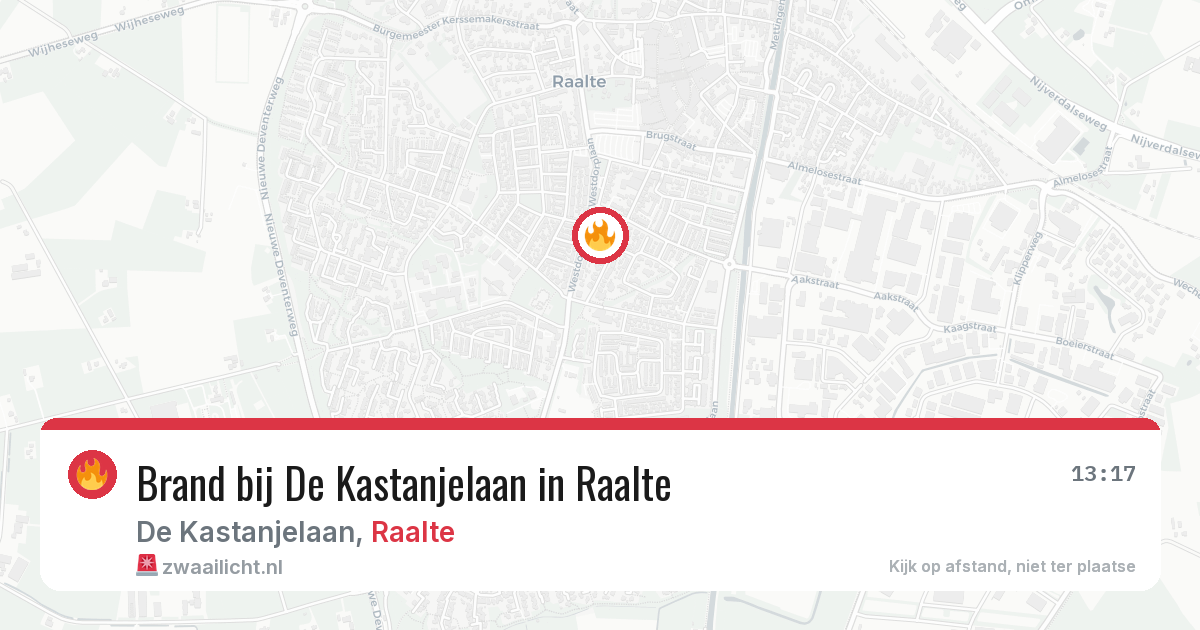 Brand bij De Kastanjelaan in Raalte — 28 jun 2026