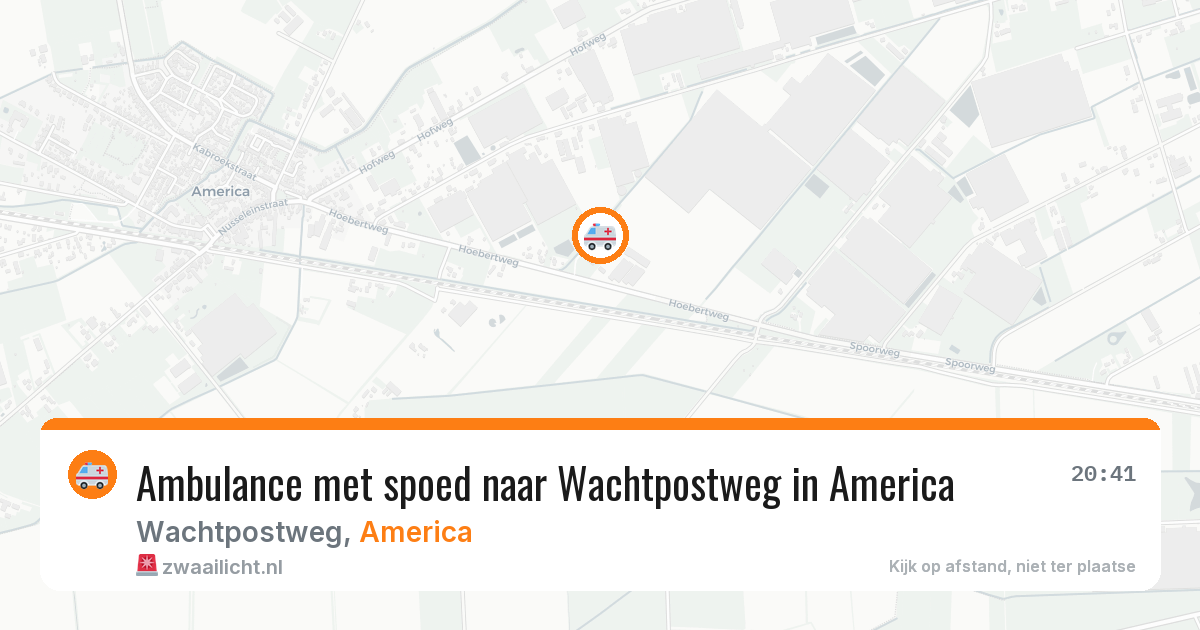 Ambulance met spoed naar Wachtpostweg in America — 31 mei 2026