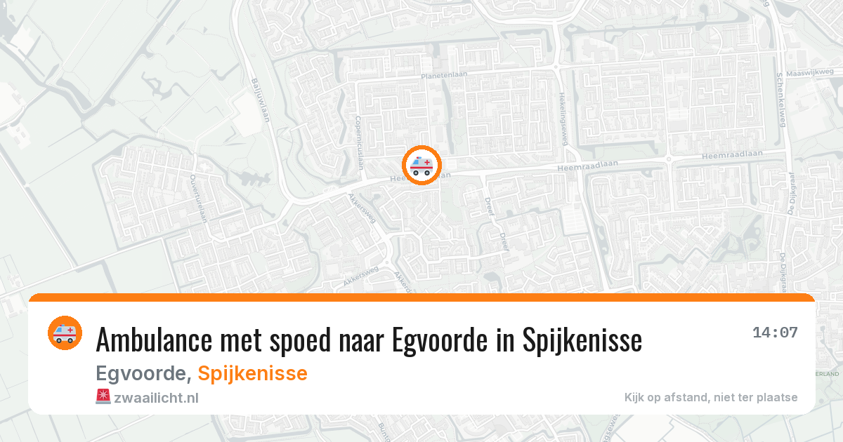 Ambulance met spoed naar Egvoorde in Spijkenisse — 5 aug 2026