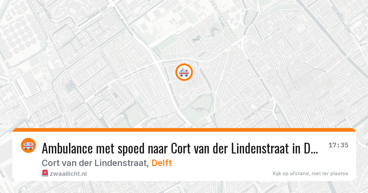 Ambulance met spoed naar Cort van der Lindenstraat in Delft — 11 apr 2026