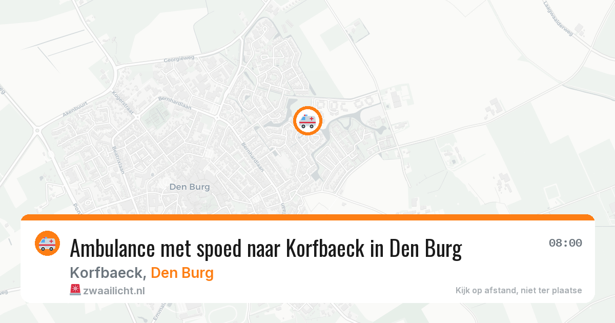 Ambulance met spoed naar Korfbaeck in Den Burg — 15 apr 2026