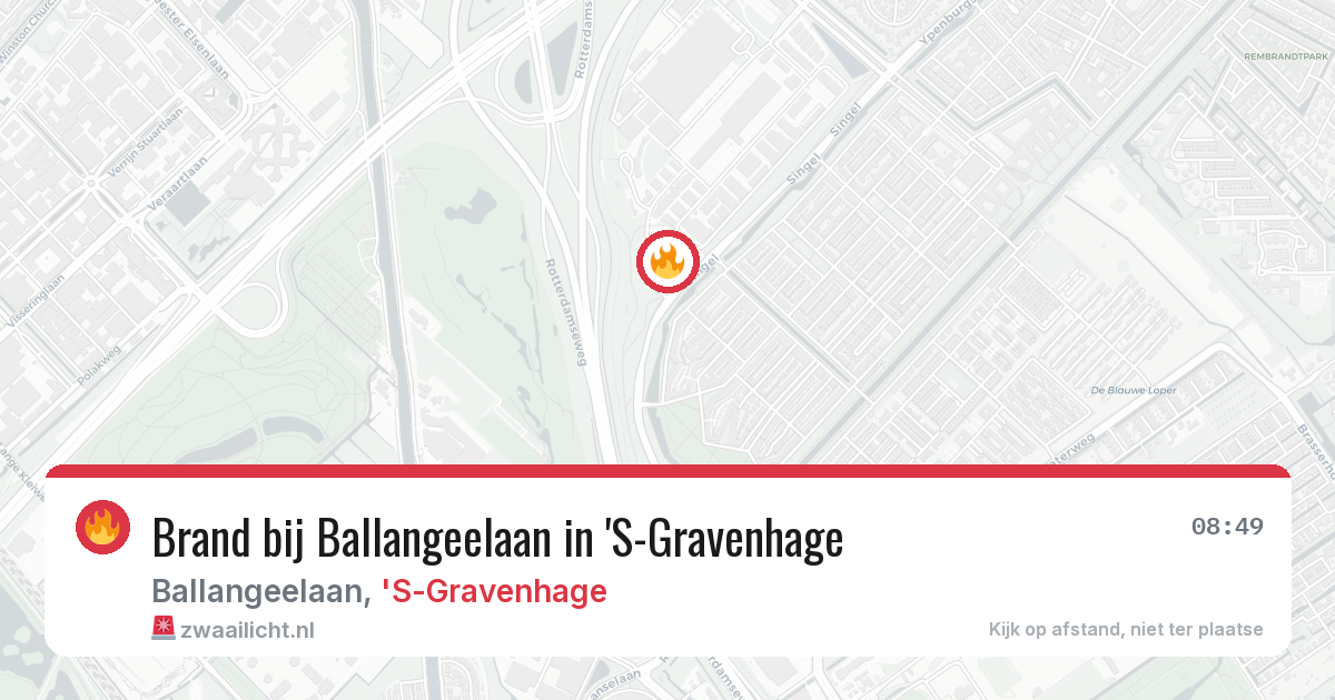 Brand bij Ballangeelaan in 'S-Gravenhage — 27 jun 2026