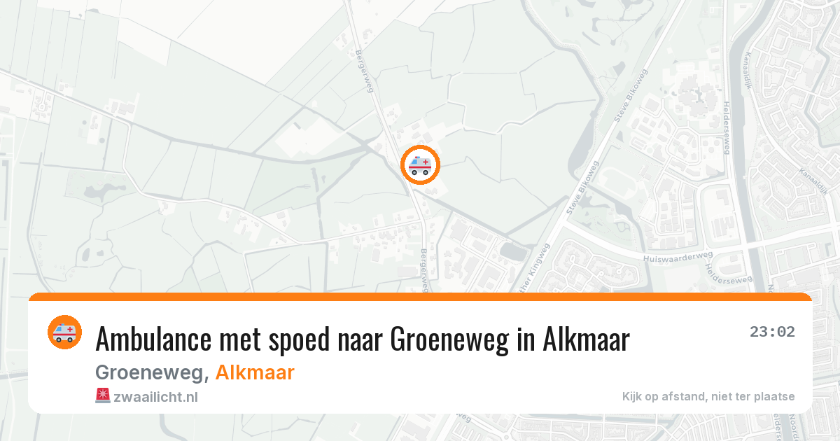 Ambulance met spoed naar Groeneweg in Alkmaar — 16 mrt 2026