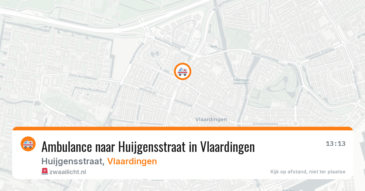 Ambulance naar Huijgensstraat in Vlaardingen — 1 apr 2026
