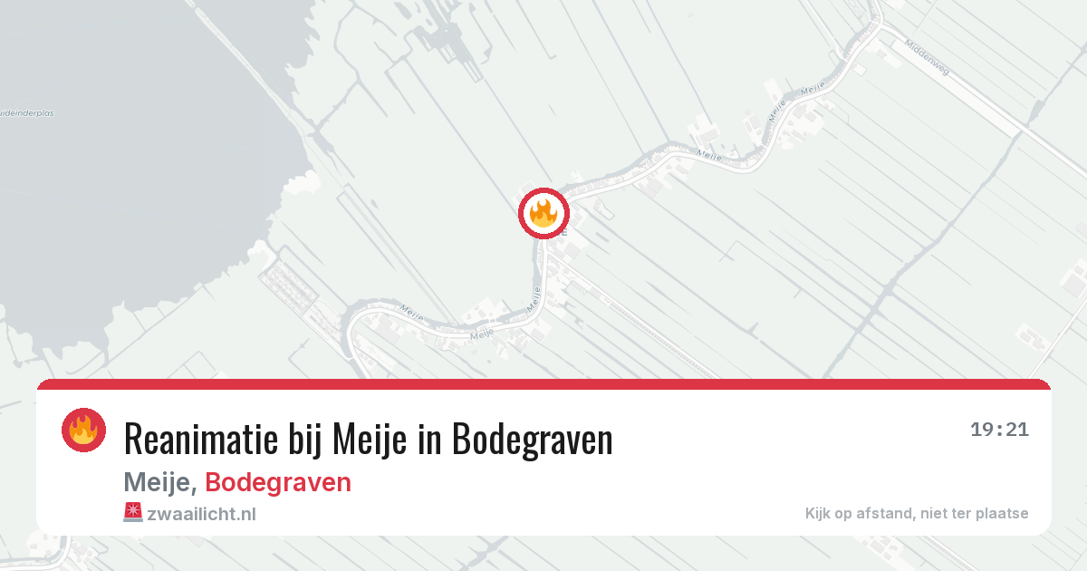 Reanimatie bij Meije in Bodegraven — 26 mrt 2026