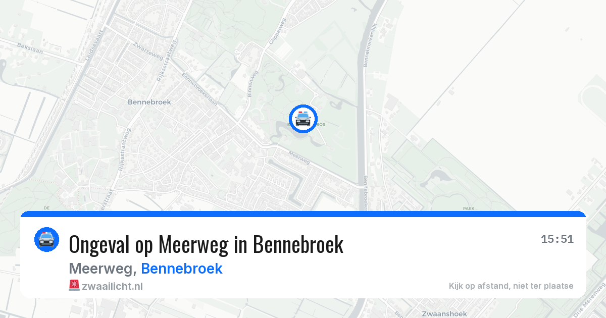 Ongeval op Meerweg in Bennebroek — 13 jul 2026