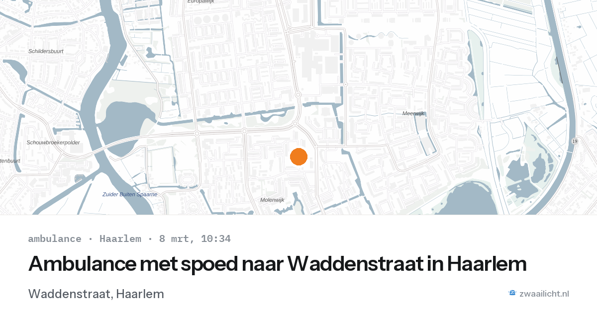 Ambulance met spoed naar Waddenstraat in Haarlem — 8 mrt 2026