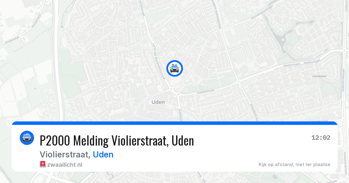 P2000 Melding Violierstraat, Uden — 20 jun 2026