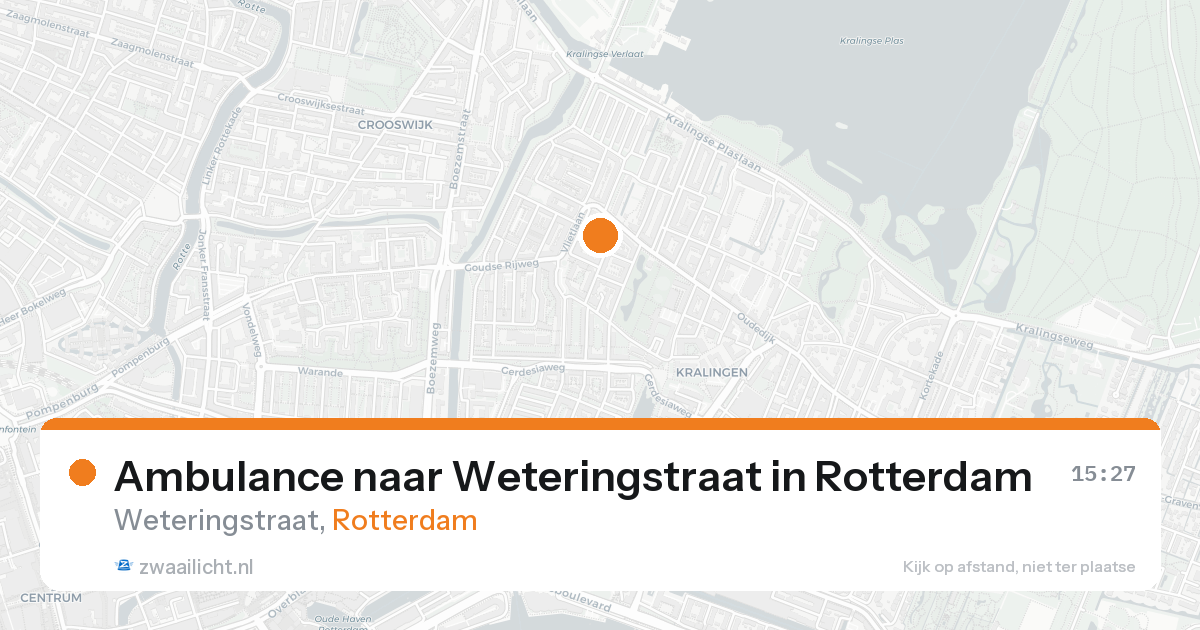 Ambulance naar Weteringstraat in Rotterdam — 16 aug 2026