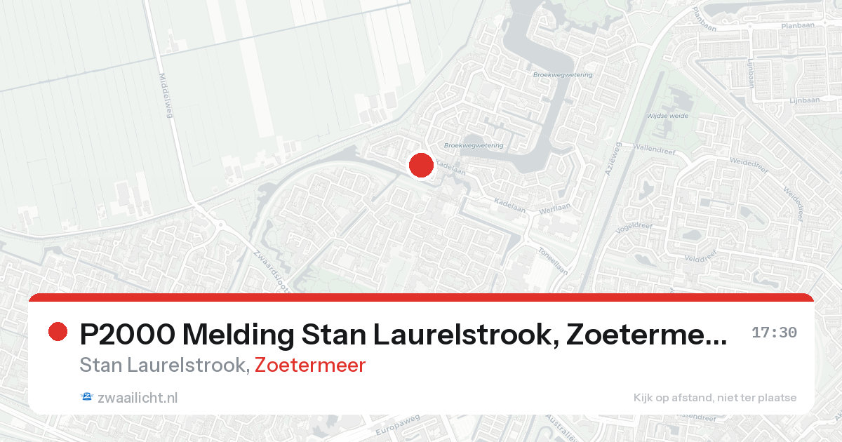 P2000 Melding Stan Laurelstrook, Zoetermeer — 7 feb 2026