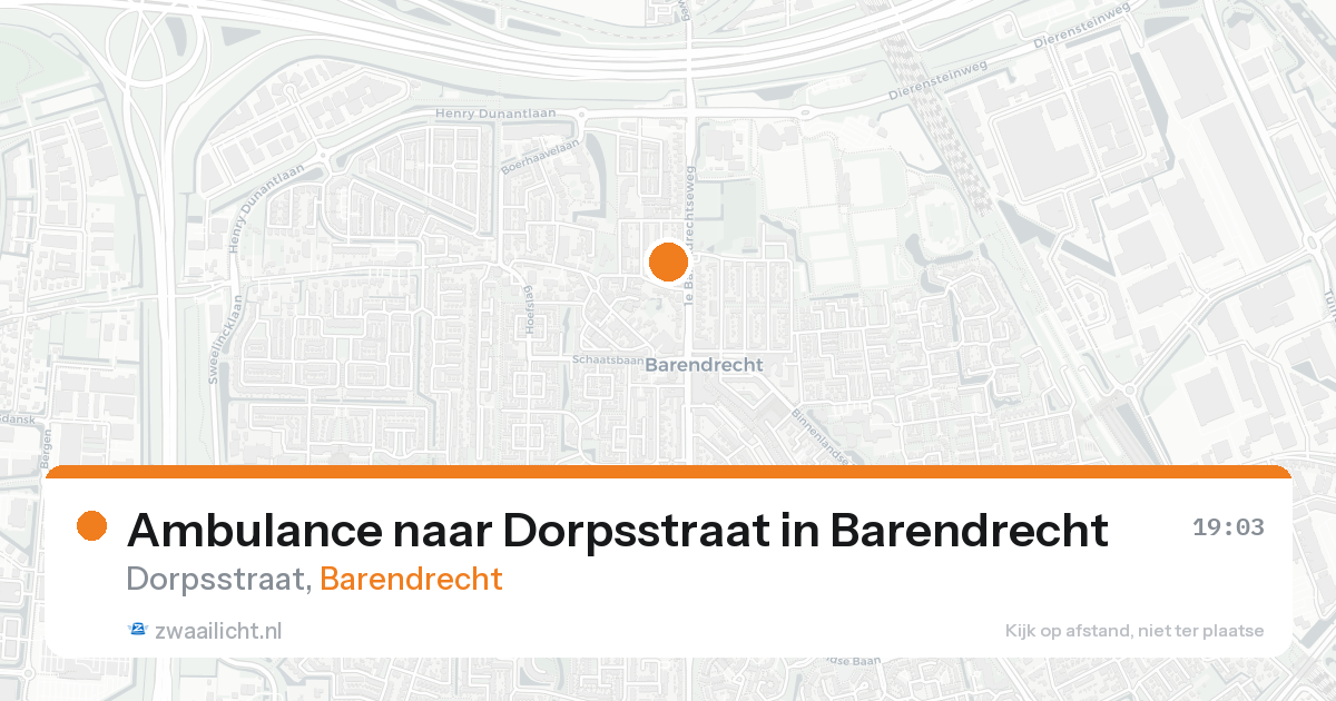 Ambulance naar Dorpsstraat in Barendrecht — 11 jul 2026