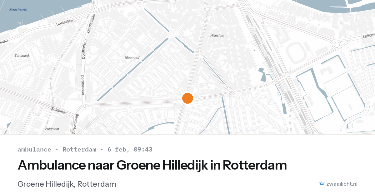 Ambulance naar Groene Hilledijk in Rotterdam — 6 feb 2026