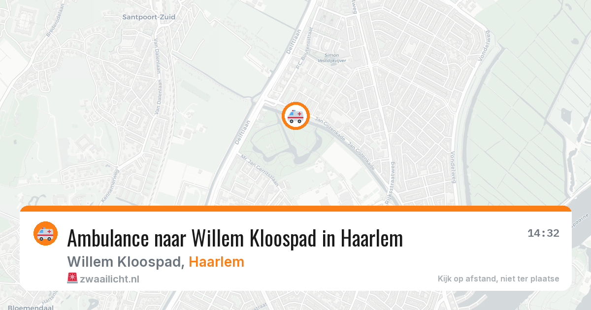Ambulance naar Willem Kloospad in Haarlem — 24 mei 2026