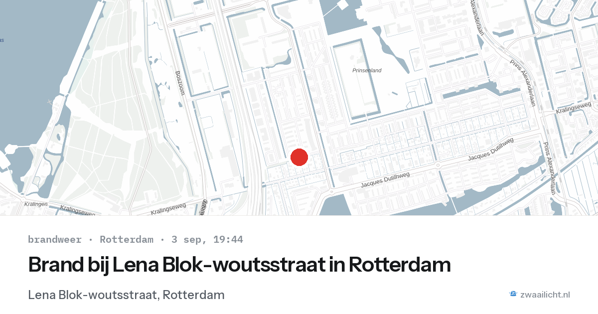 Brand bij Lena Blok-woutsstraat in Rotterdam — 3 sep 2026