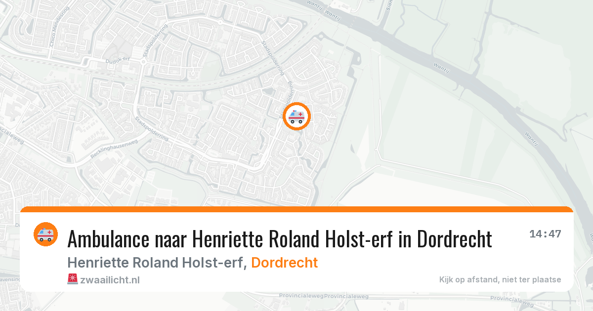 Ambulance naar Henriette Roland Holst-erf in Dordrecht — 16 mrt 2026