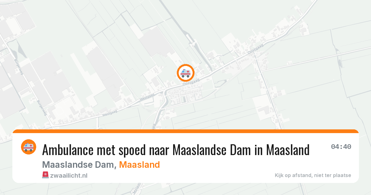 Ambulance met spoed naar Maaslandse Dam in Maasland — 13 aug 2026
