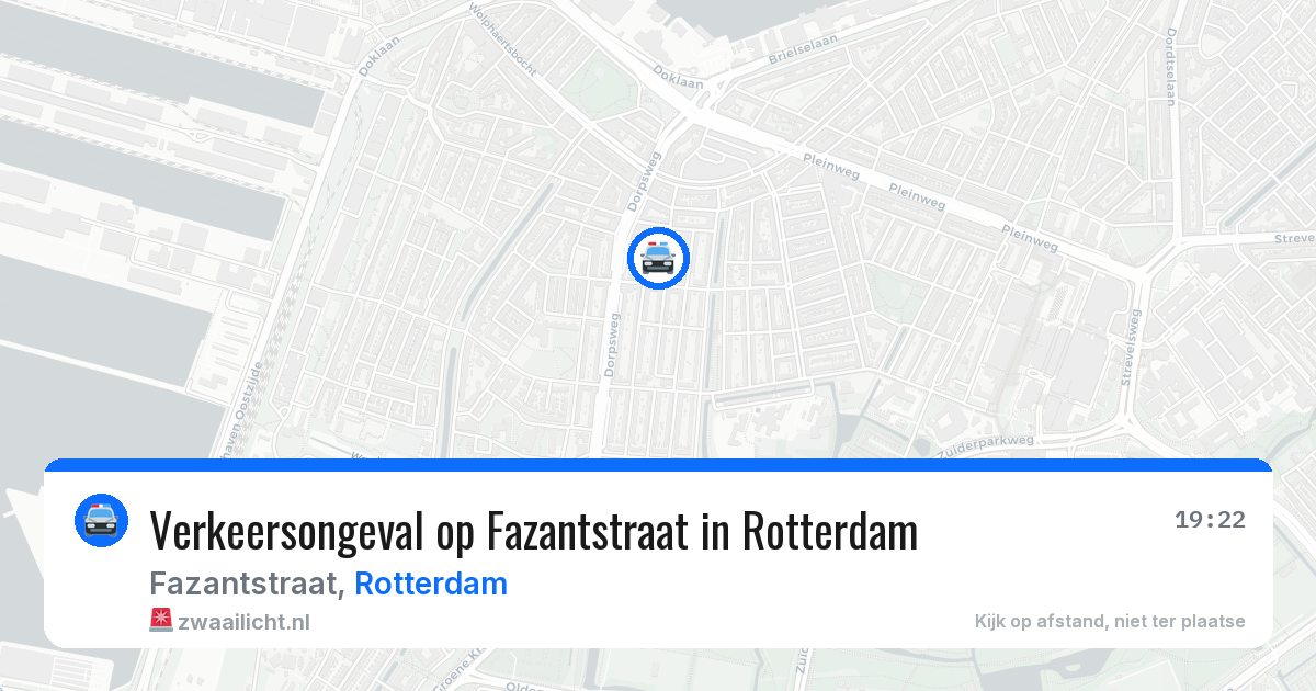 Verkeersongeval op Fazantstraat in Rotterdam — 19 mei 2026
