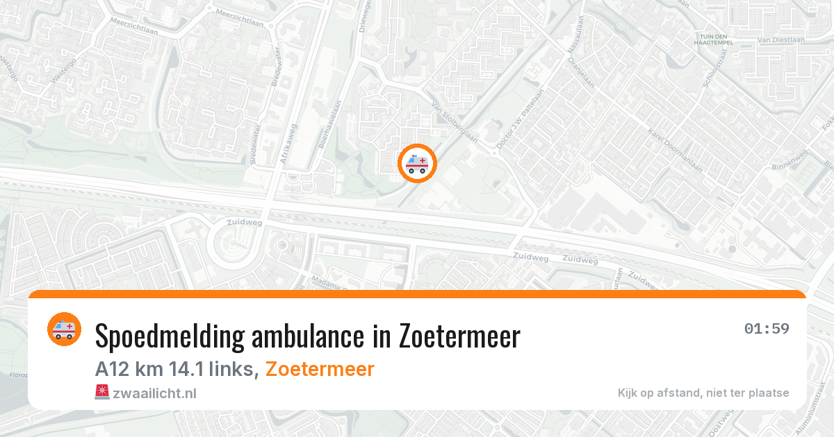Spoedmelding ambulance in Zoetermeer — 11 aug 2026