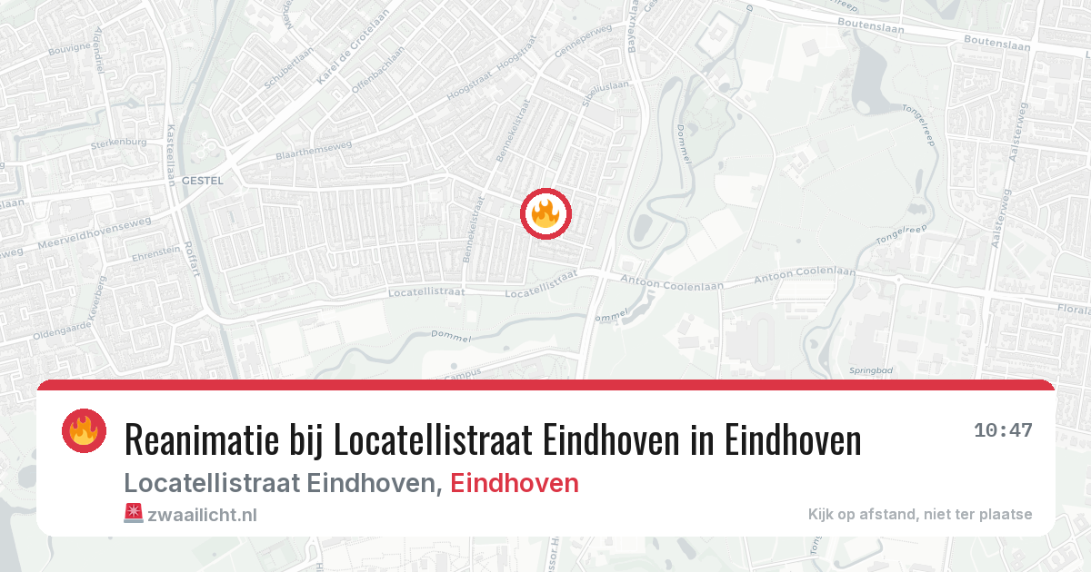 Reanimatie bij Locatellistraat Eindhoven in Eindhoven — 31 jul 2026