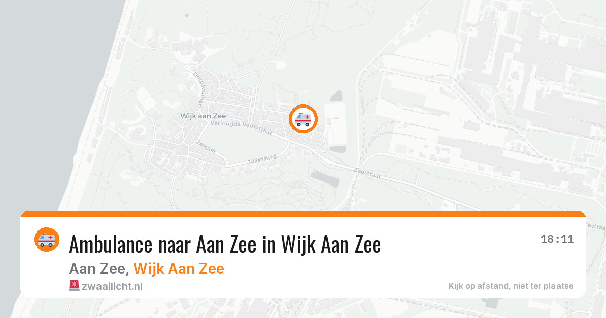 Ambulance naar Aan Zee in Wijk Aan Zee — 11 aug 2026