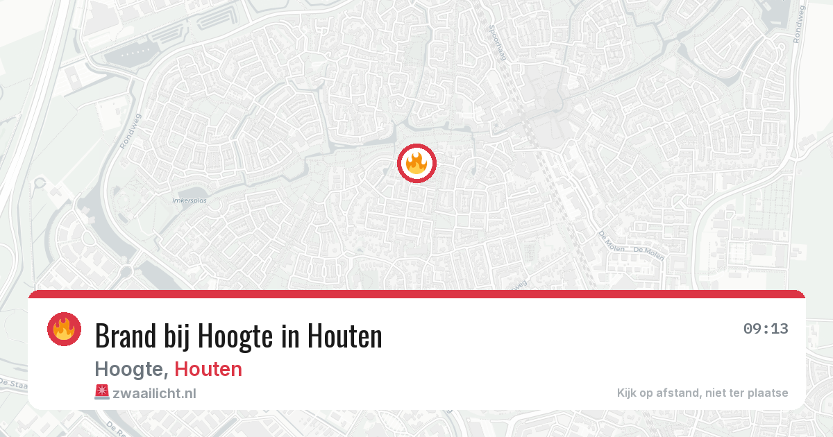 Brand bij Hoogte in Houten — 12 mei 2026